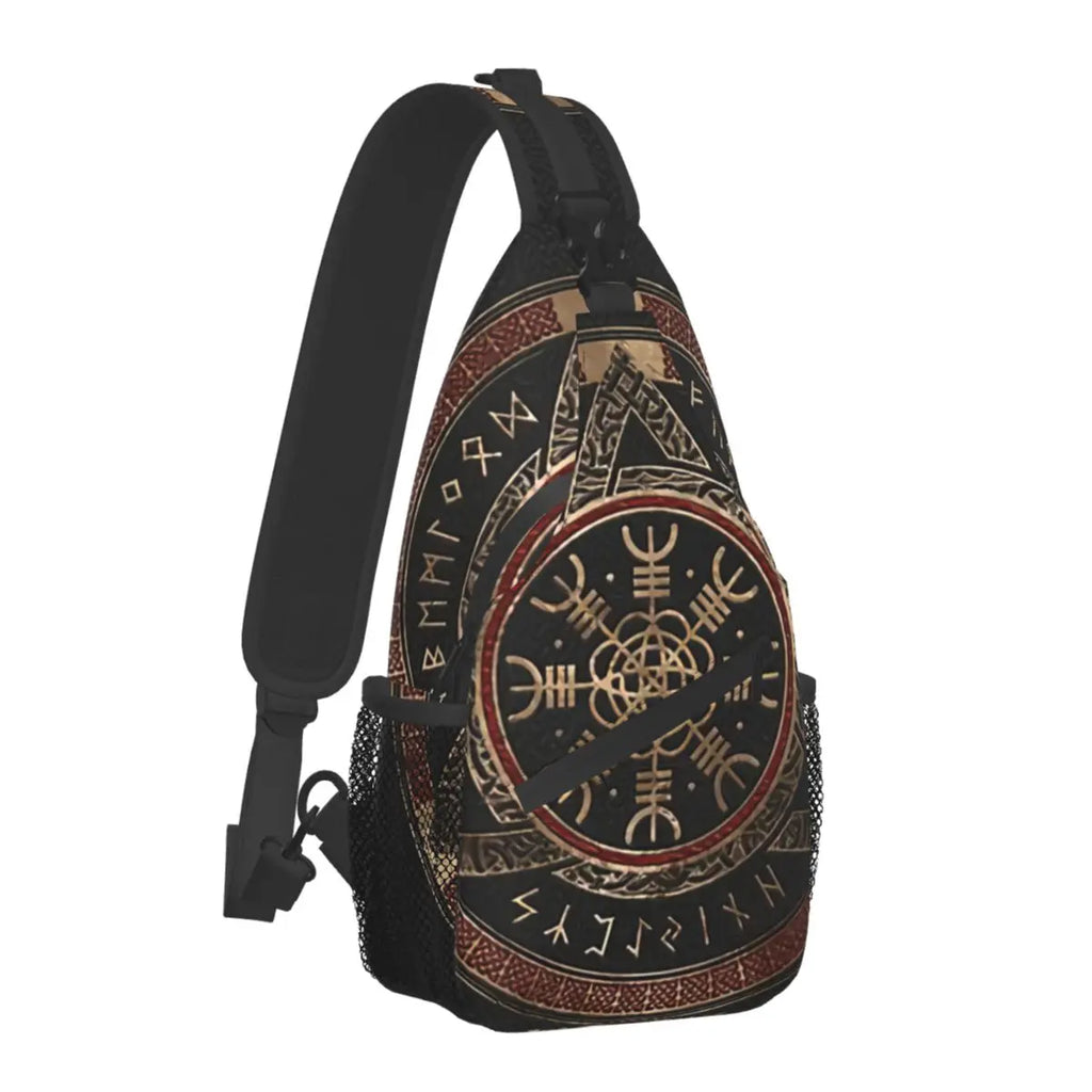 Norse Mythology Viking Crossbody Bag Sports Tree Of Life Triquetra Chest Bag Unisex Women Man Fashion Shoulder Backpacks Travel