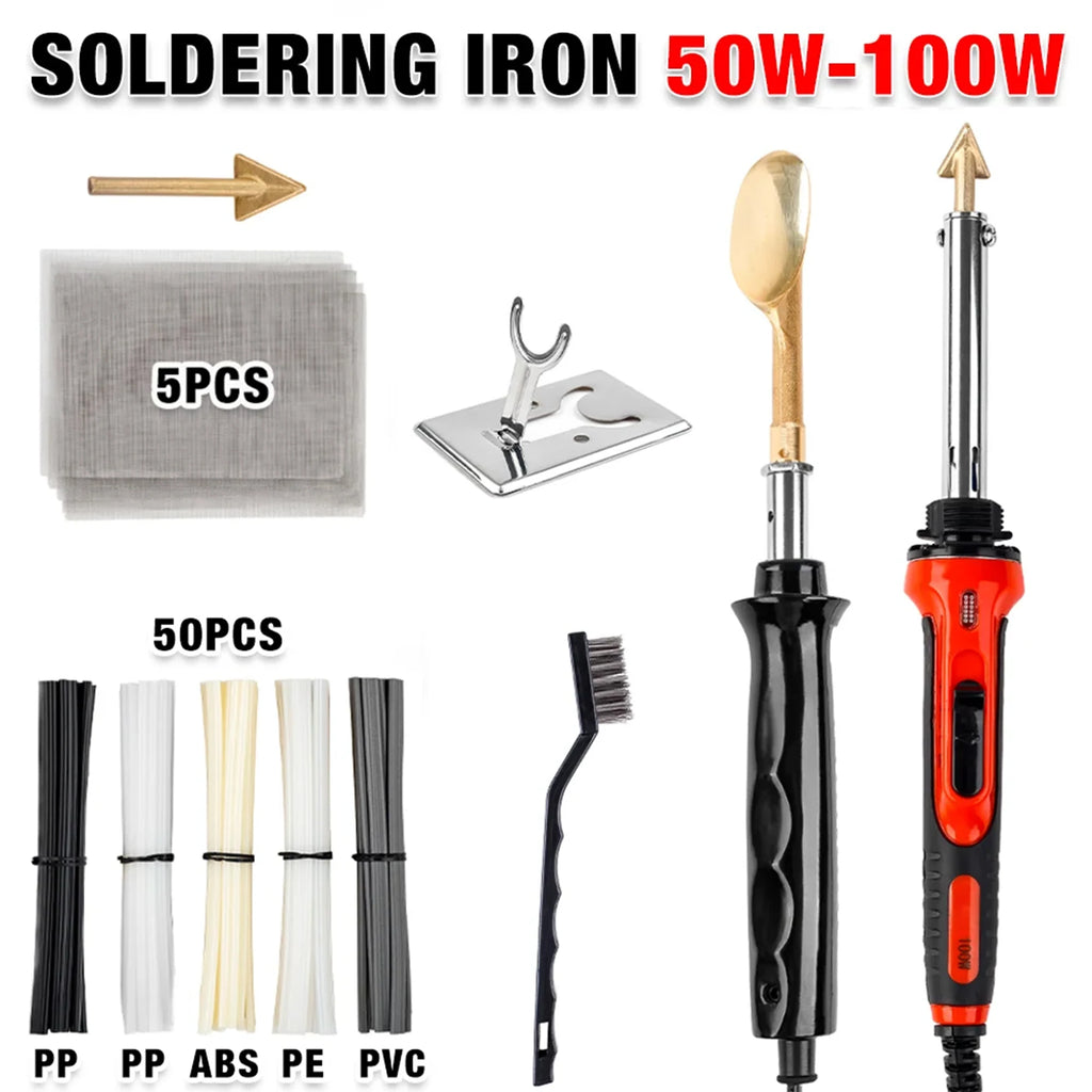 50W / 100W Home Leather Ironing Tool Crack Repair Smoothing Tool Repair Plastic Soldering Iron Car Bumper Welding Machine,Tools