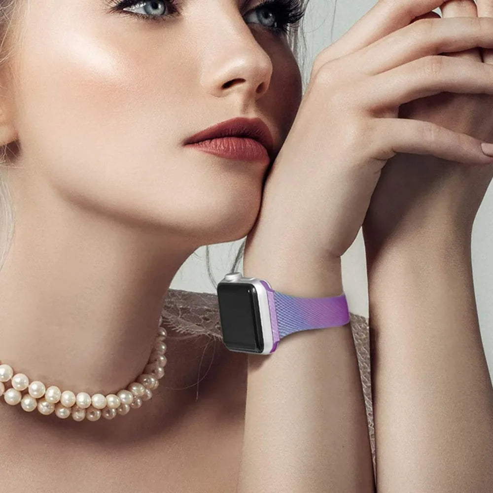 Milanese Strap for Apple Watch 44mm 40mm 45mm 41mm 46mm 42mm 38 49mm Metal Bracelet iWatch Series 11 10 Ultra 9 8 7 6 5 SE3 band