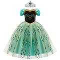 Anna Dresses Children Princess Dress Girl Cosplay Costume Kids Summer Clothes Halloween Birthday Carnival Robe Party Disguise