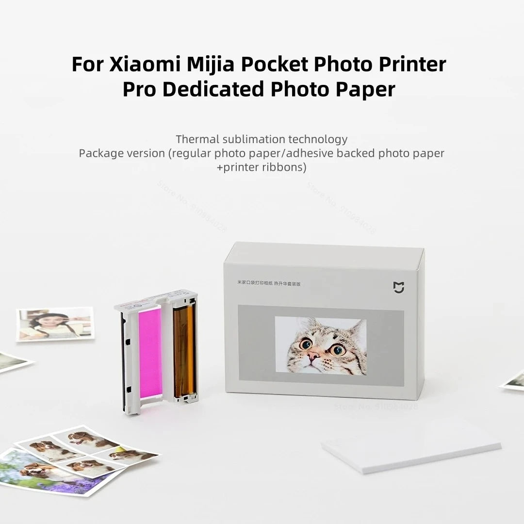 For Xiaomi Mijia Pocket Photo Printer Pro Dedicated Photo Paper Adopts New Sublimation Printing Technology