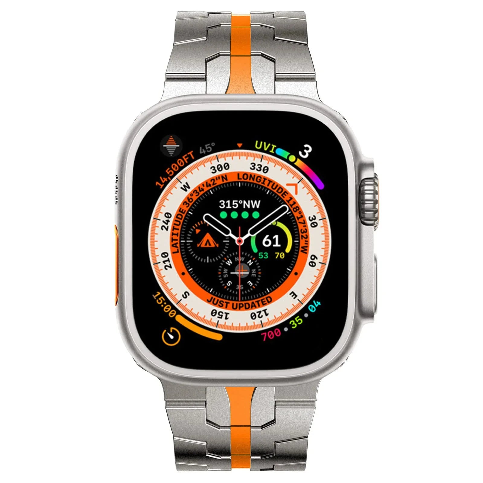 Ultra 2 Titanium Color Strap For Apple Watch 49mm 45 44mm 42 46mm Luxury Metal Band iWatch SE 38 40 41mm Stainless Steel Bracele