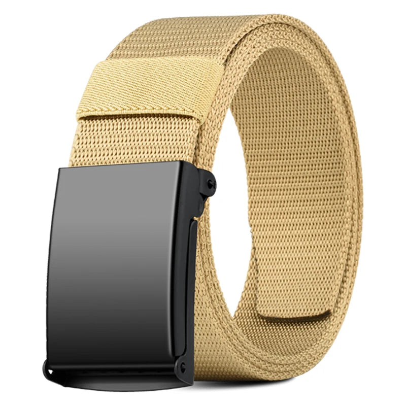 thickened smooth buckle nylon belt, hot selling foreign trade item, men's and women's universal business belt, casual pants belt