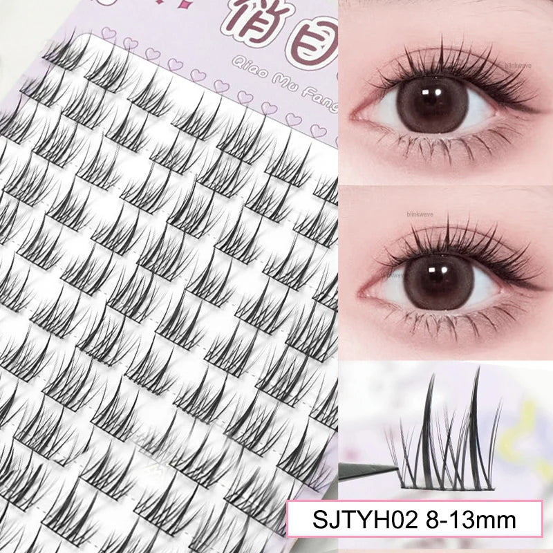 Sunflower Lashes Brown Manga False Eyelashes Natural Soft  Large Capacity Anime Eyelashes Douyin Wanghong Makeup Anime Eyelashes