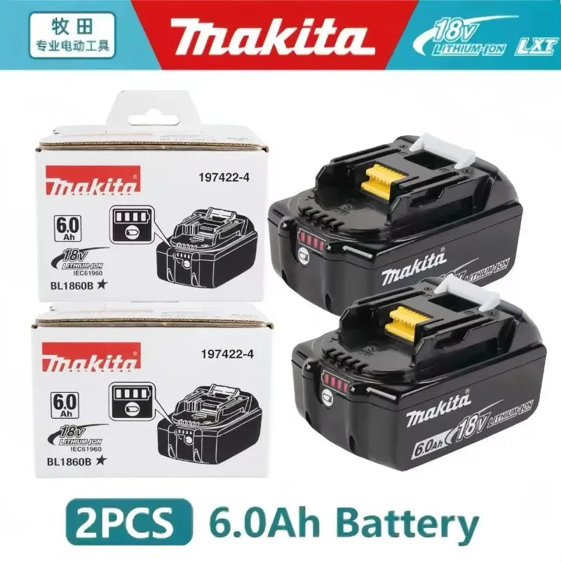 100% Genuine 18V Makita 6Ah Makita Battery BL1840 BL1830B BL1850B  Replacement Lithium Battery
