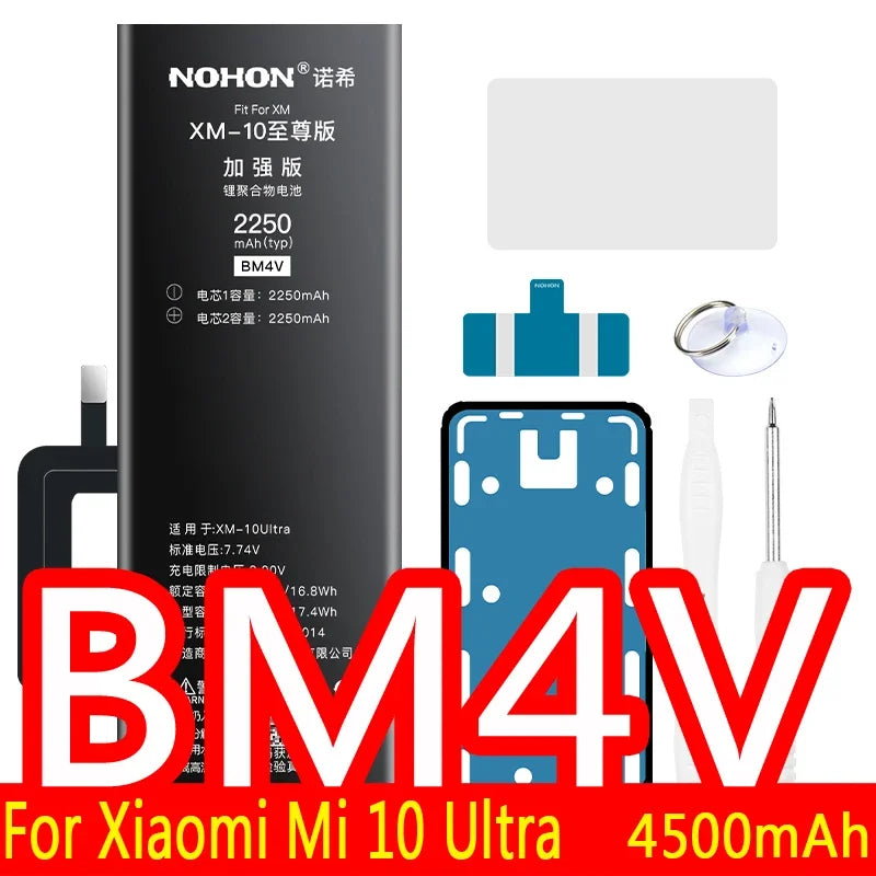 NOHON BM59 BM4E BM4F BM4W Battery For Xiaomi Mi 11T 8 Lite 9 SE 9T Pro 10T 10 Ultra 11 12 10S 12S 12X Mix 4 A3 POCO F1 Batteries