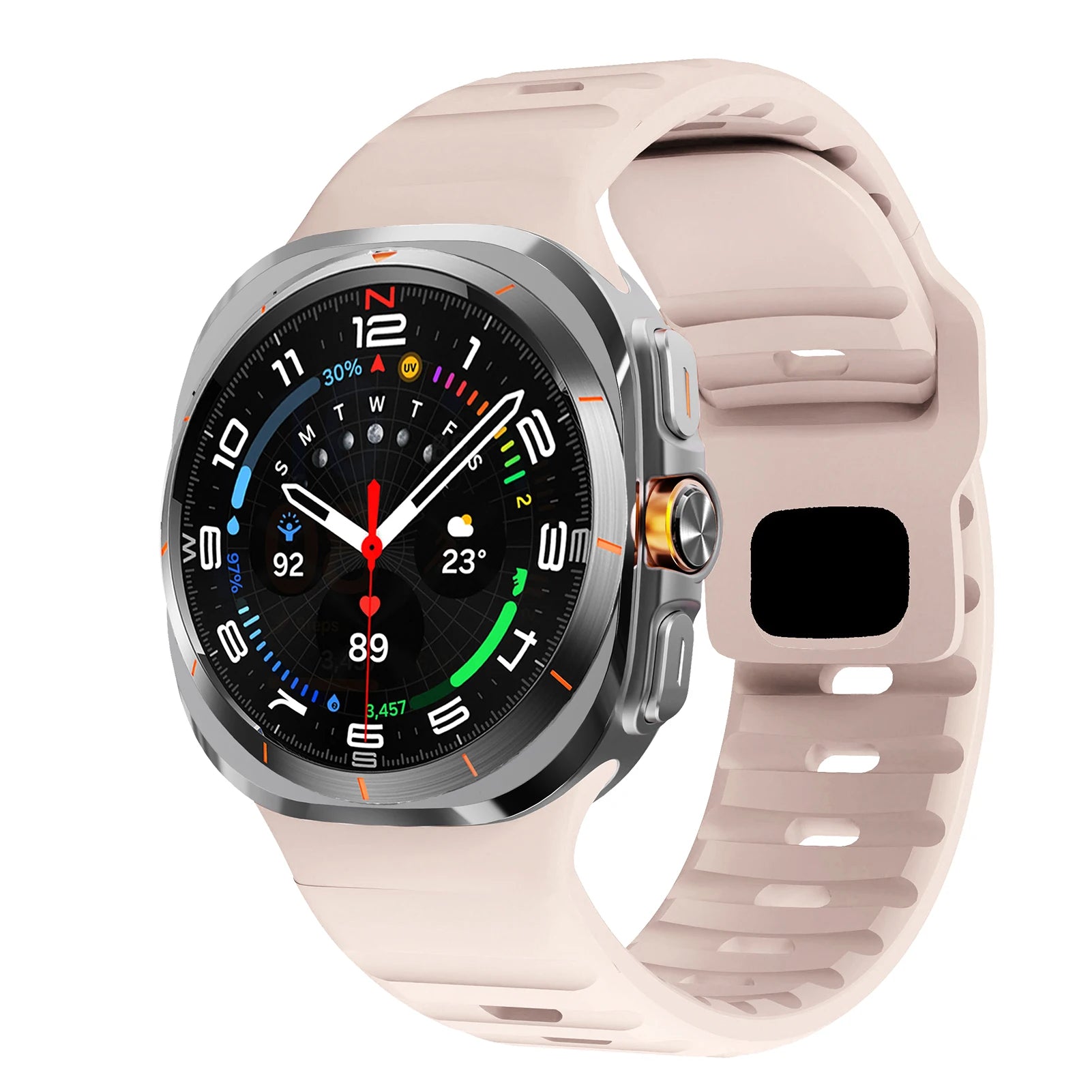For Samsung Galaxy Watch 7 Ultra Strap 47mm Accessories correa Sport Silicone Bracelet For Samsung Galaxy Watch ultra band 47 mm