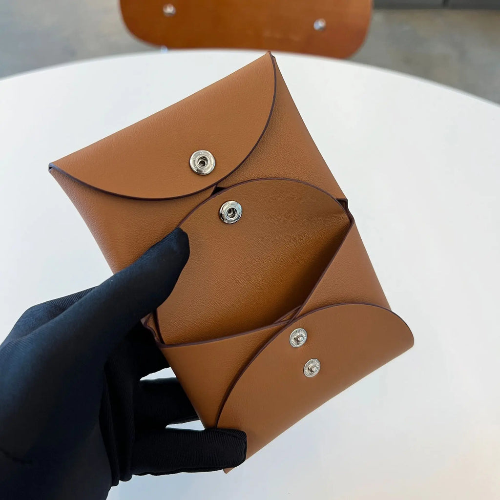 Printing Purse Genuine Leather Small Coin Wallet Genuine Leather Hasp Coin Purse Pouch Change Holder Card Holder for Men Women