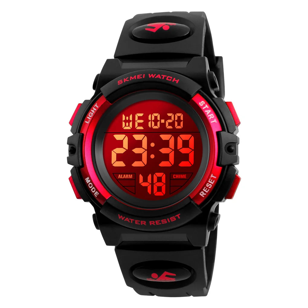 SKMEI Children LED Electronics Digital Watch Chronograph Clock Sport Watches 5Bar Waterproof Kids Wristwatches For Boys Girls