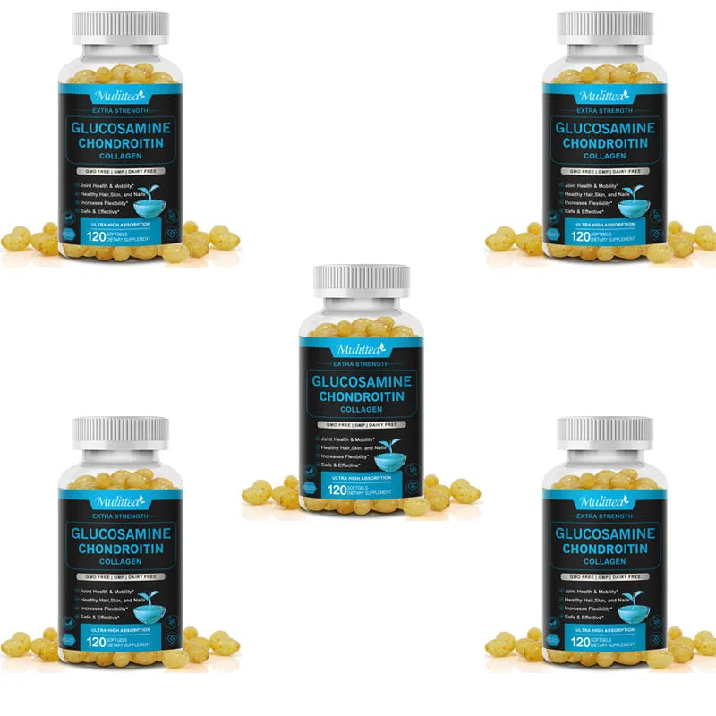 Mulittea Glucosamine Chondroitin for help Joint & Knee Pain help Discomfort of Bones and Improves Joint Mobility