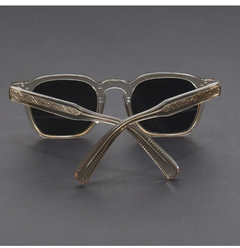 Retro Small Circular Sunglasses Men Punk Propionic Luxury Brand Design Sun Glasses Women Business Party Eyewear UV400