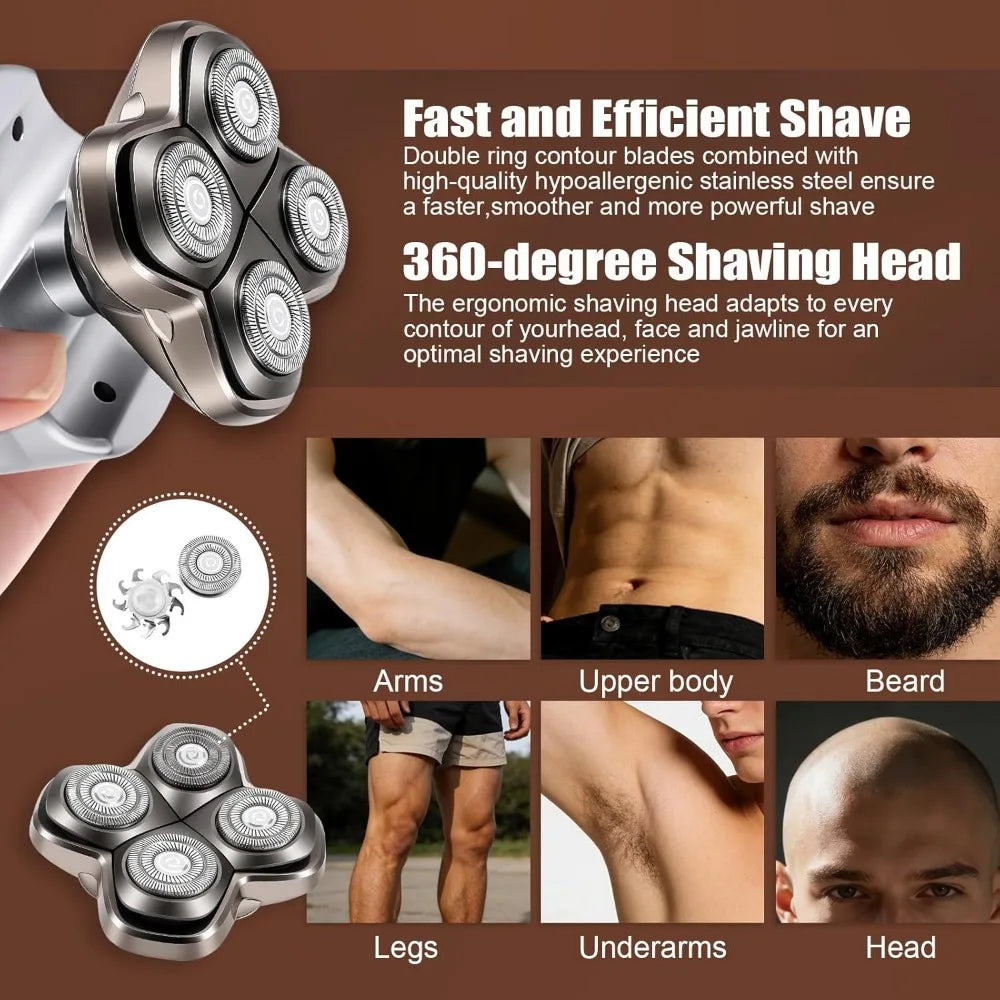 Shaver Replacment Heads 4 Dual Track Heads Floating Replacement Blades Compatible for Skull Pitbull Butterfly Kiss PRO and Palm