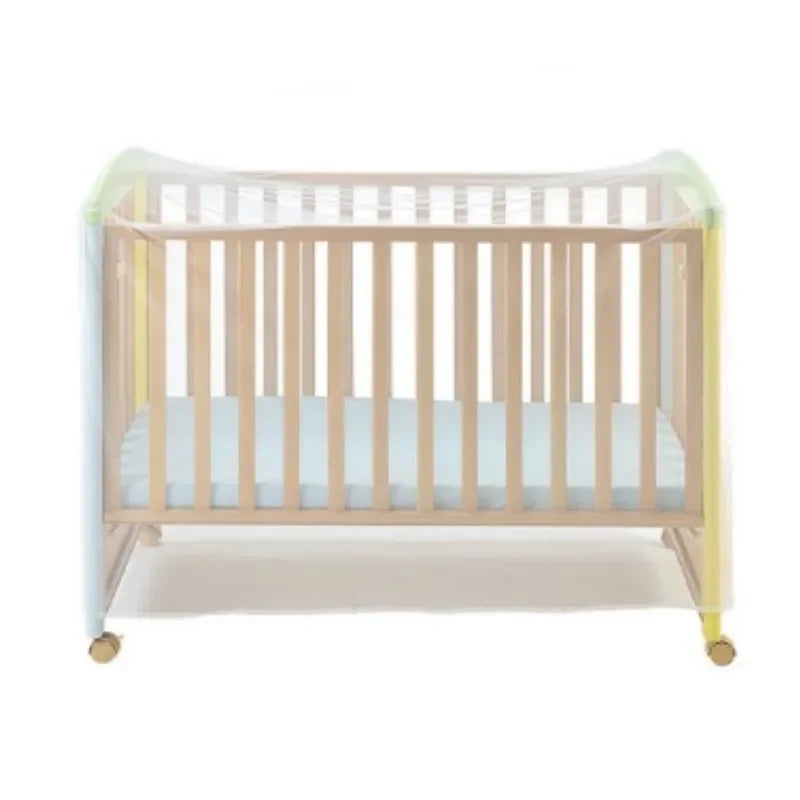 Crib Mosquito Net Summer Baby Bed Anti-mosquito White Mesh Cover Four Seasons Universal Foldable Breathable Crib Net 135*60*90CM