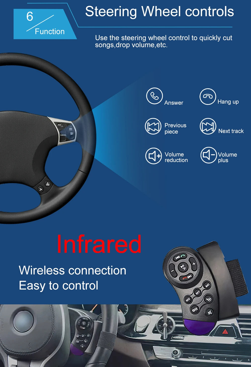 HD 7inch IPS Touch Screen Universal 1Din Caplay  Android auto Car Radio Stereo Multimedia Player  Autoaudio FM Receiver Monitor