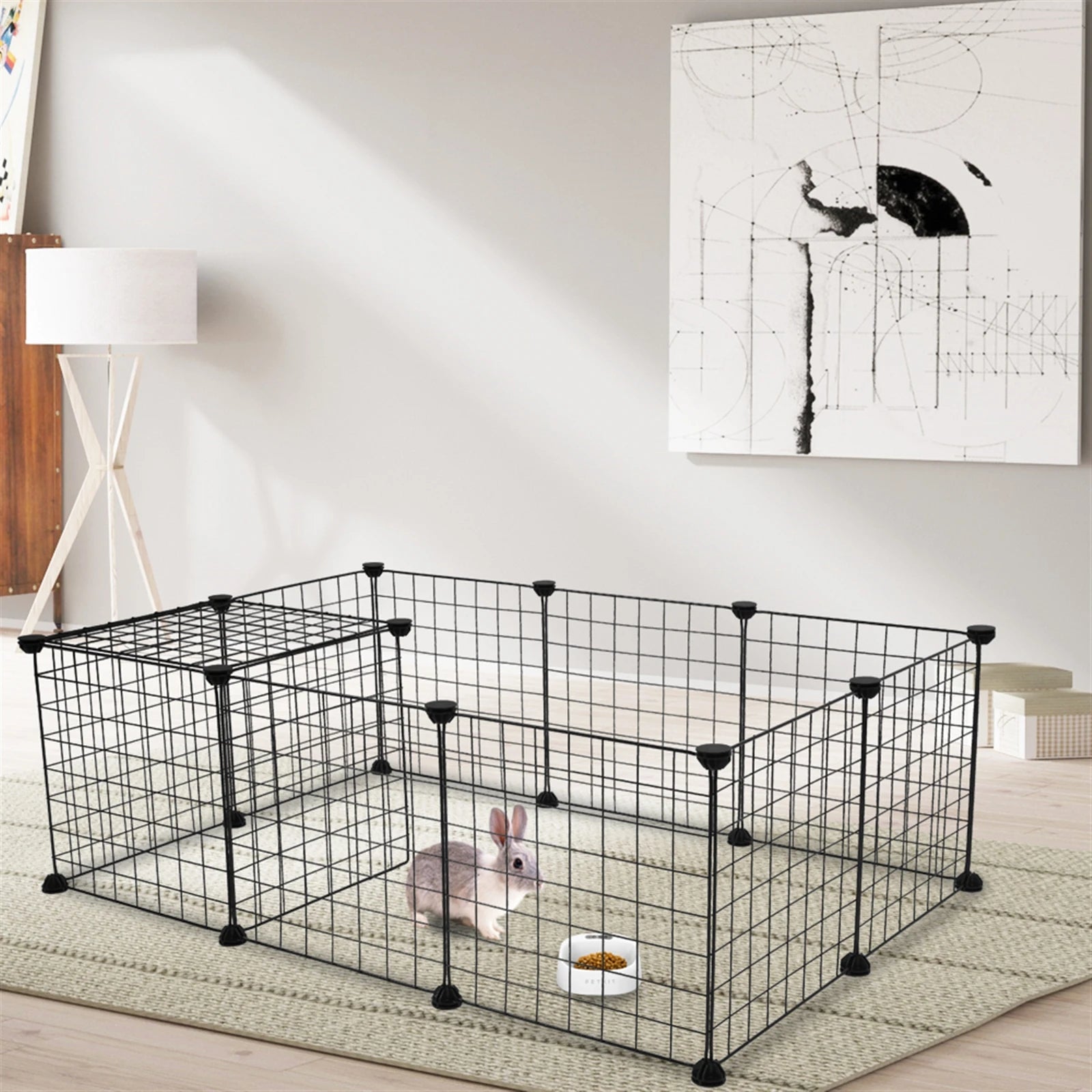Pet Playpen Small Animal Cage Indoor Portable Metal Wire Yard Fence for Animals Guinea Pigs Rabbits Kennel Crate Fence Tent
