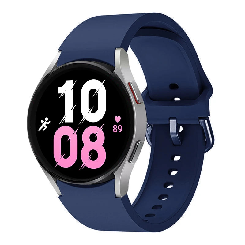 official Silicone Strap For Samsung Galaxy Watch 5 4 44mm 40mm/4Classic 46 42mm Wrist 20mm Bracelet Galaxy Watch 5 Pro 45mm Band