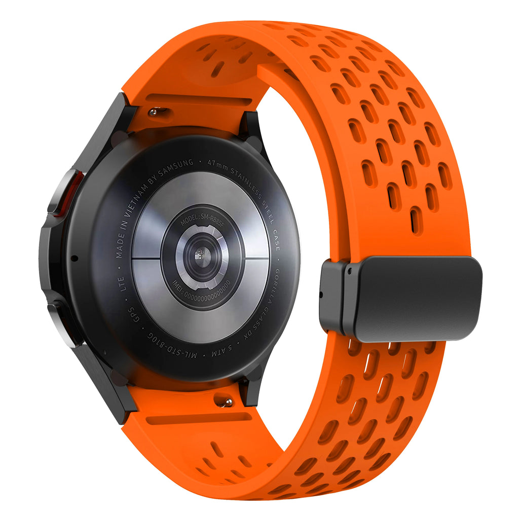 Silicone Strap for Samsung Galaxy Watch 7 6 5 4 40mm 44mm 5Pro 45mm Magnetic Buckle Band 6 Classic 43mm 47mm No Gaps Bracelet
