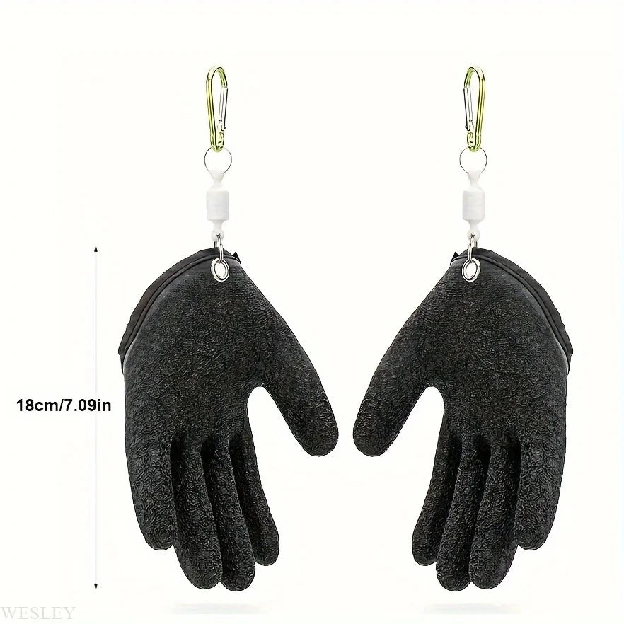 Fishing Catching Gloves Magnet Release Anti-slip Waterproof Fishing Gloves