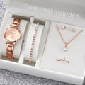 6PCS/Set Fashion Women Watches Luxury Alloy Band Ladies Quartz Watch Diamond Jewelry Set Relogio Feminino（WIthout Box）