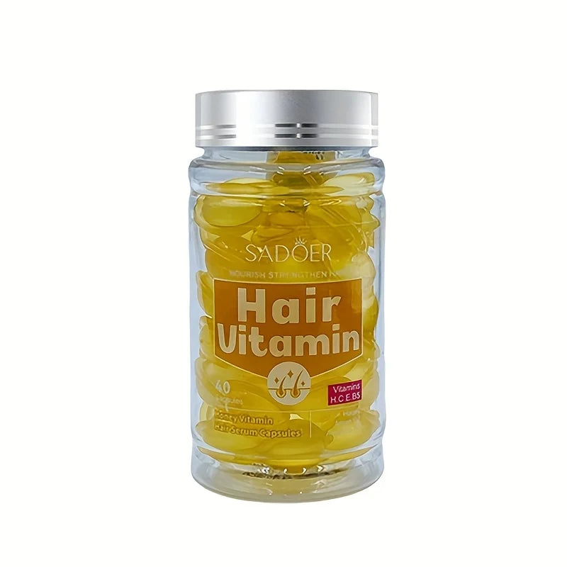 40/80/120pcs Vitamin Hair Care Essence Capsules, Containing Almond Oil, Tea Seed Oil, No-Rinse Conditioner, Hair Care Essential