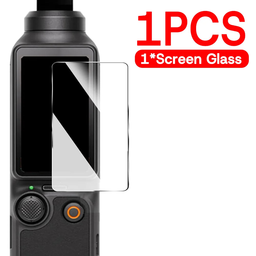 9H HD Tempered Glass for DJI OSMO Pocket 4/3 Full Screen Protector For DJI Pocket 4 Gimbal Camera Lens Protect Glass Accessories