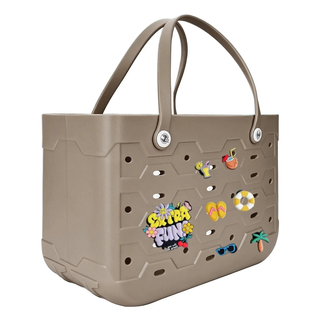 EVA Large Tote Bag Beach Storage 2 in 1 Waterproof Lightweight Travel Handbag for Women