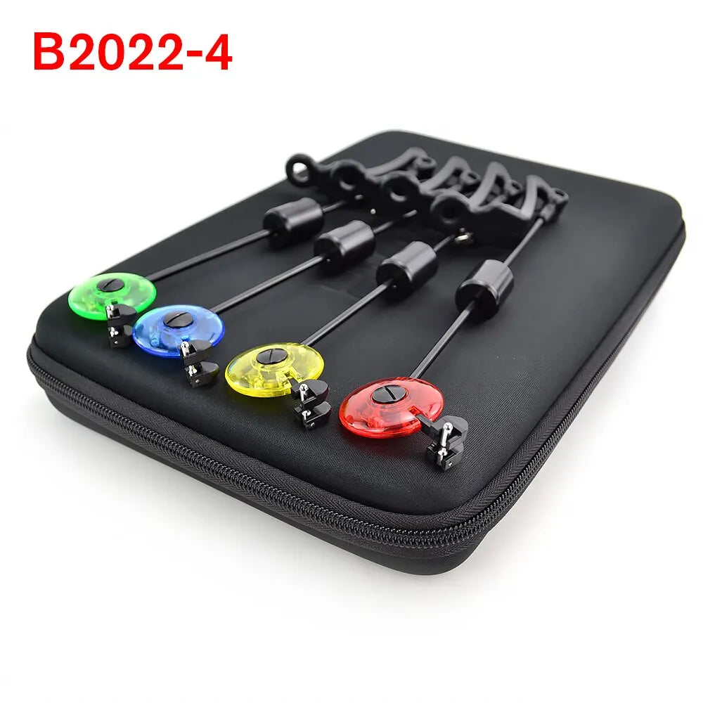 Hirisi LED Carp Fishing Swingers Drop Off Indicator 4 Color In Zipped Case Carp Fishing Equipment B2022