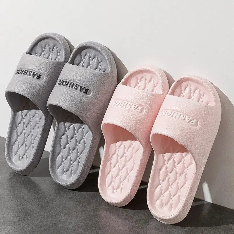 Fashion Summer Eva Slippers Summer Women Thick Soles Non-slip Home Indoor Outdoor Couple Slippers Bath Flip Flops
