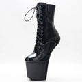8 Inch High Heelless Exotic Pole Dance Platform Ankle Boots Extreme Fetish Size36-46 In Stock Fast Shipping