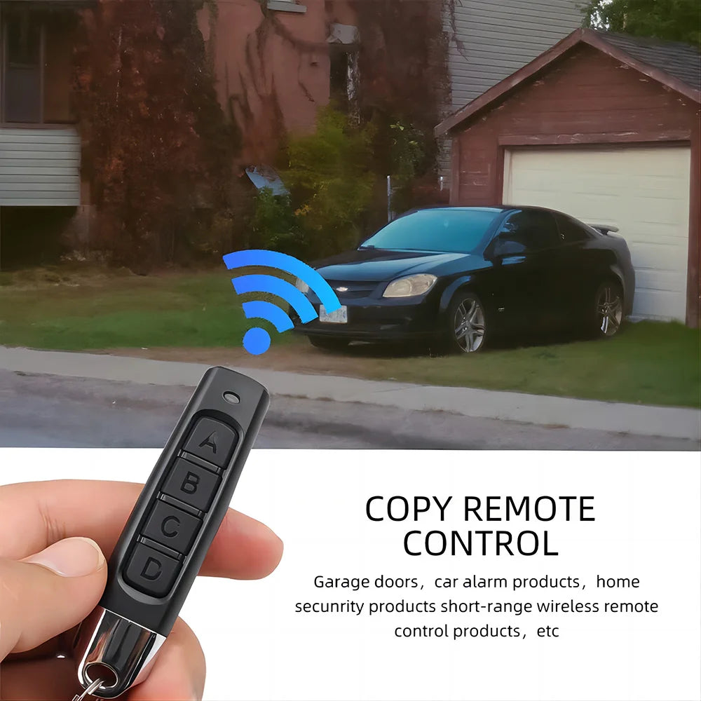 433MHz Cloning Remote Control RF Clone Copy Remote Control Garage Gate Door Opener Remote Key Duplicator for Home Safety