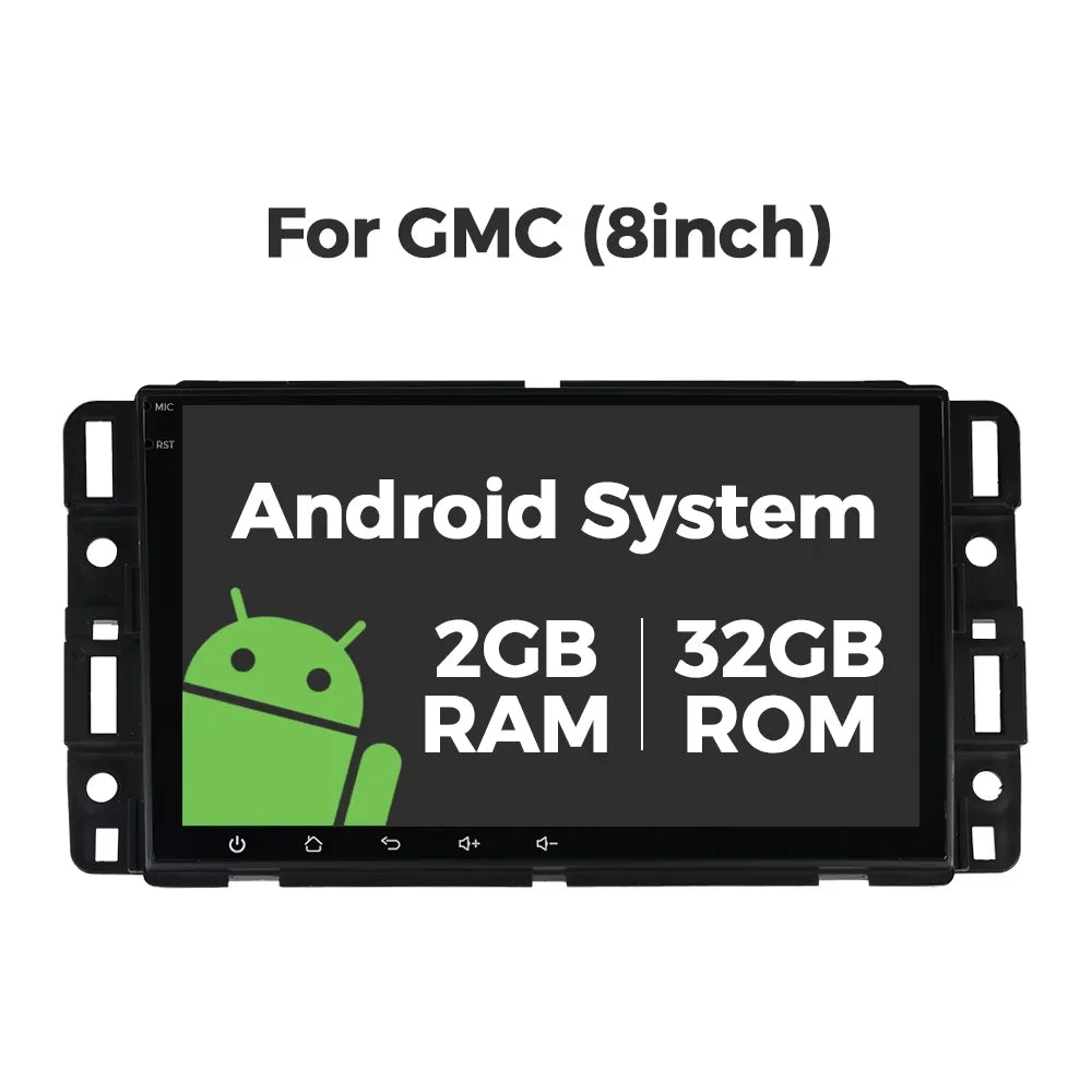 MEKEDE 8inch Screen Android System Audio for Chevrolet Silverado Impala GMC Yukon Acadia Sierra Carplay Auto Multimedia Video Player 2G 32GB Head Unit Autoradio 2Din Radio FM Stereo Support Bluetooth DSP RDS AV Output Full Rc