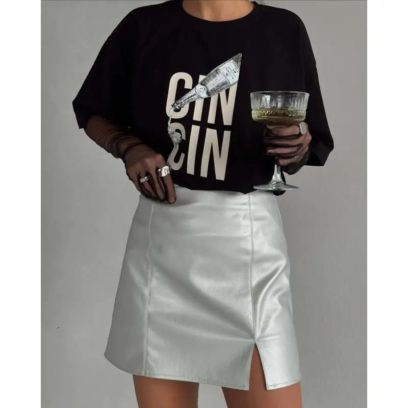 American Retro Simple Letters Women Printed T Shirt Ins Pure Cotton Trendy Couple Round Neck Street Clothing Short Sleeved Tops