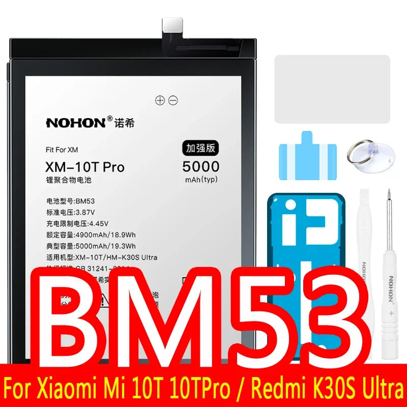 NOHON BM59 BM4E BM4F BM4W Battery For Xiaomi Mi 11T 8 Lite 9 SE 9T Pro 10T 10 Ultra 11 12 10S 12S 12X Mix 4 A3 POCO F1 Batteries