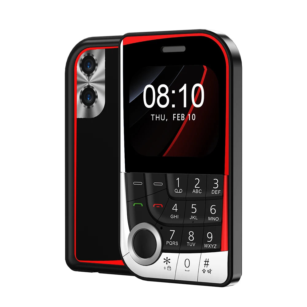 SERVO V10 2 SIM Card Small Mobile Phone Speed Dial Blacklist Flashlight Magic Voice 2.01" Display 2G GSM Button Cellphone Type-C