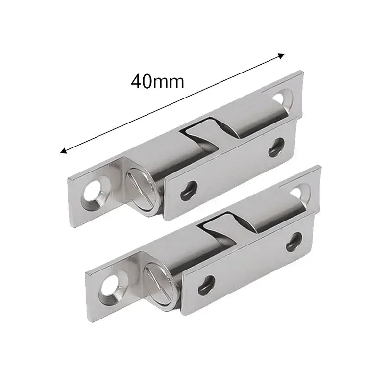 1/3pcs Furniture Door Ball Latch Brass Double Roller Spring Ball Catch Latches Cabinet Closet Door Adjustable Tension Latch