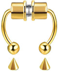 2Pcs or 5Pcs Magnet Nose Ring Stainless Steel Horseshoe Ring Nose Clip Non-pierced Nose Hoop Magnetic Nose Nail piercing nariz