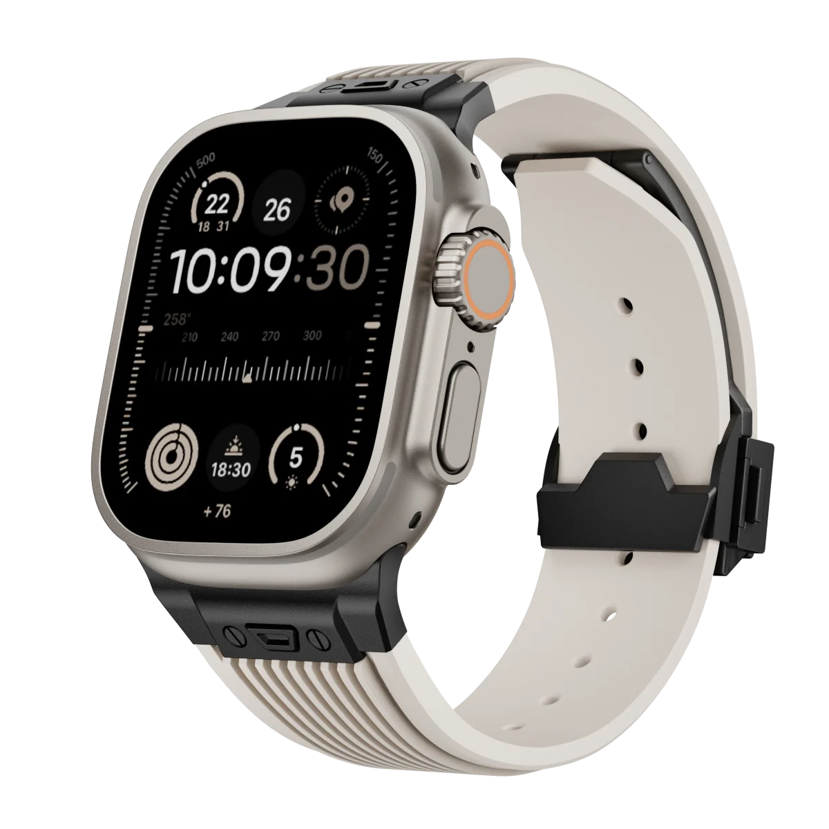 Silicone Sports Strap for Apple Watch Ultra 2/1 49mm Series 9 8 7 45mm 44mm Rubber Band for IWatch 6 5 4 3 Se 44mm 42mm Bracelet