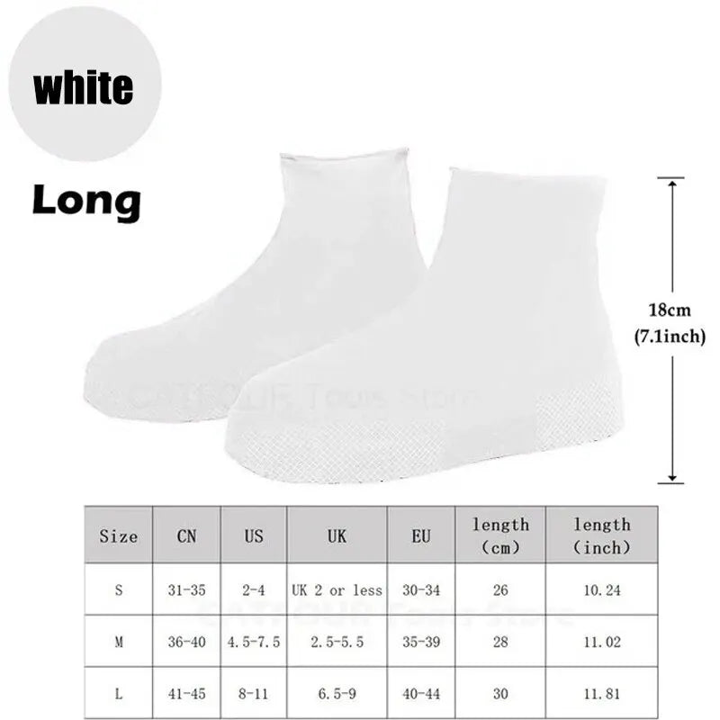 【Hot sales】Waterproof silicone shoe cover protector reusable anti-slip wear-resistant rain shoe cover for outdoor rainy days
