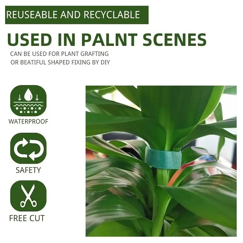 1/3Pc Nylon Plant Bandage Tie Reusable Plant Hook Loop Ties Green Fastener Tape Bamboo Cane Wrap Support Home Garden Accessories