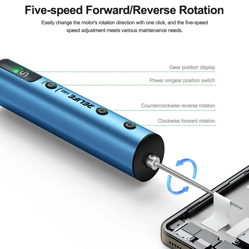 RELIFE LG2/SG2 Gear Glue Remover One-touch Start Five-speed Forward/Reverse Rotation for Efficient Adhesive Removal Repair Tools