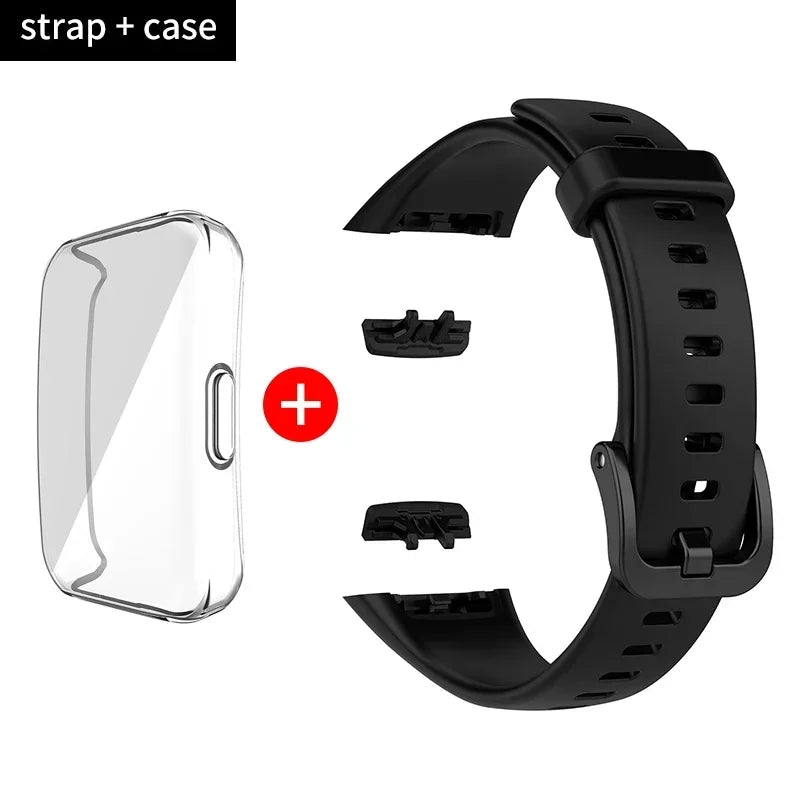 Silicone Strap For Huawei Band 6 /6 Pro Strap Smart Watch Adjustable Wristband Replacement Correa Bracelet Honor Band 6 Strap