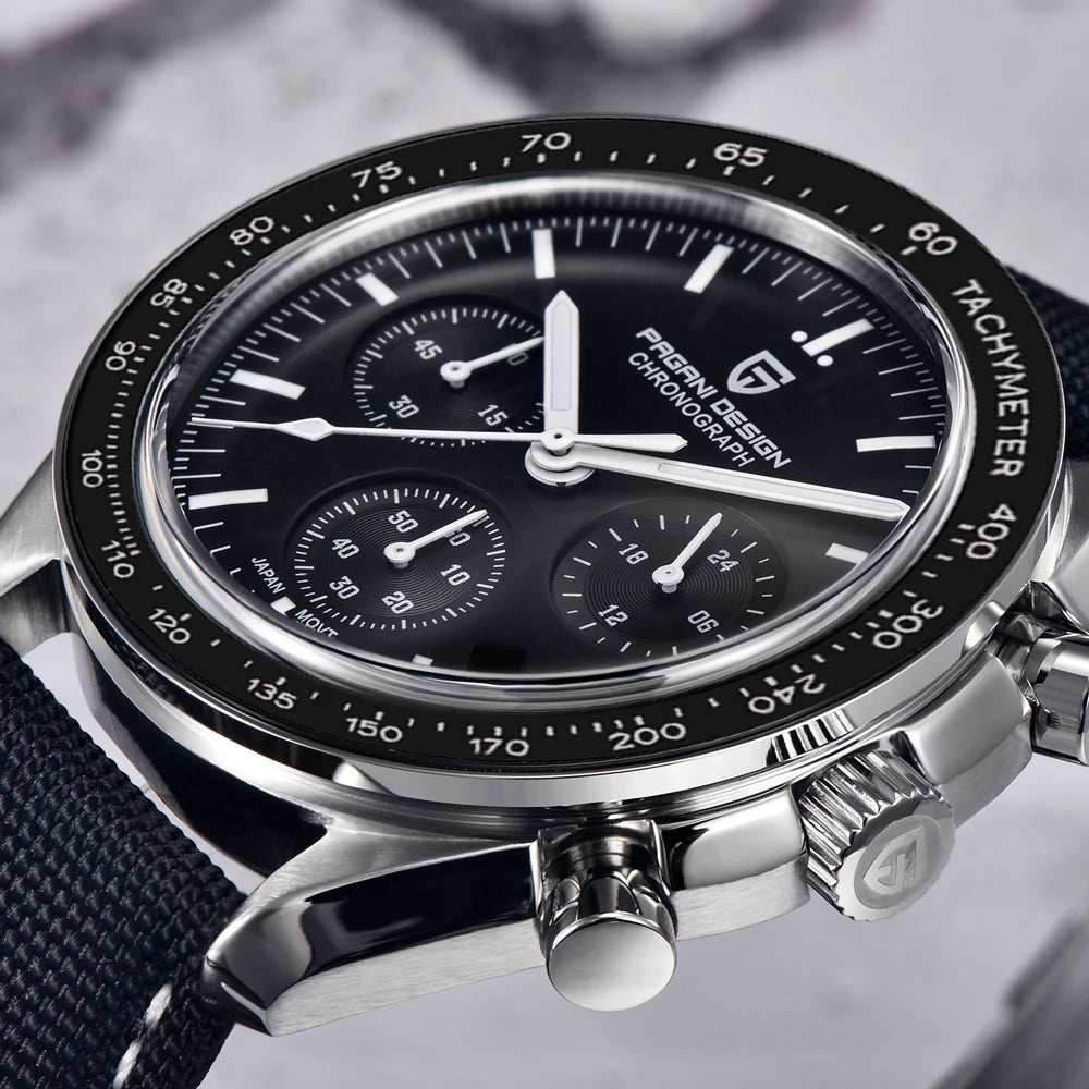 PAGANI DESIGN Moon Mens Watches 2025 Top Brand Luxury Quartz Watch For Men Chronograph Luminous Sapphire Mirror Waterproof Clock