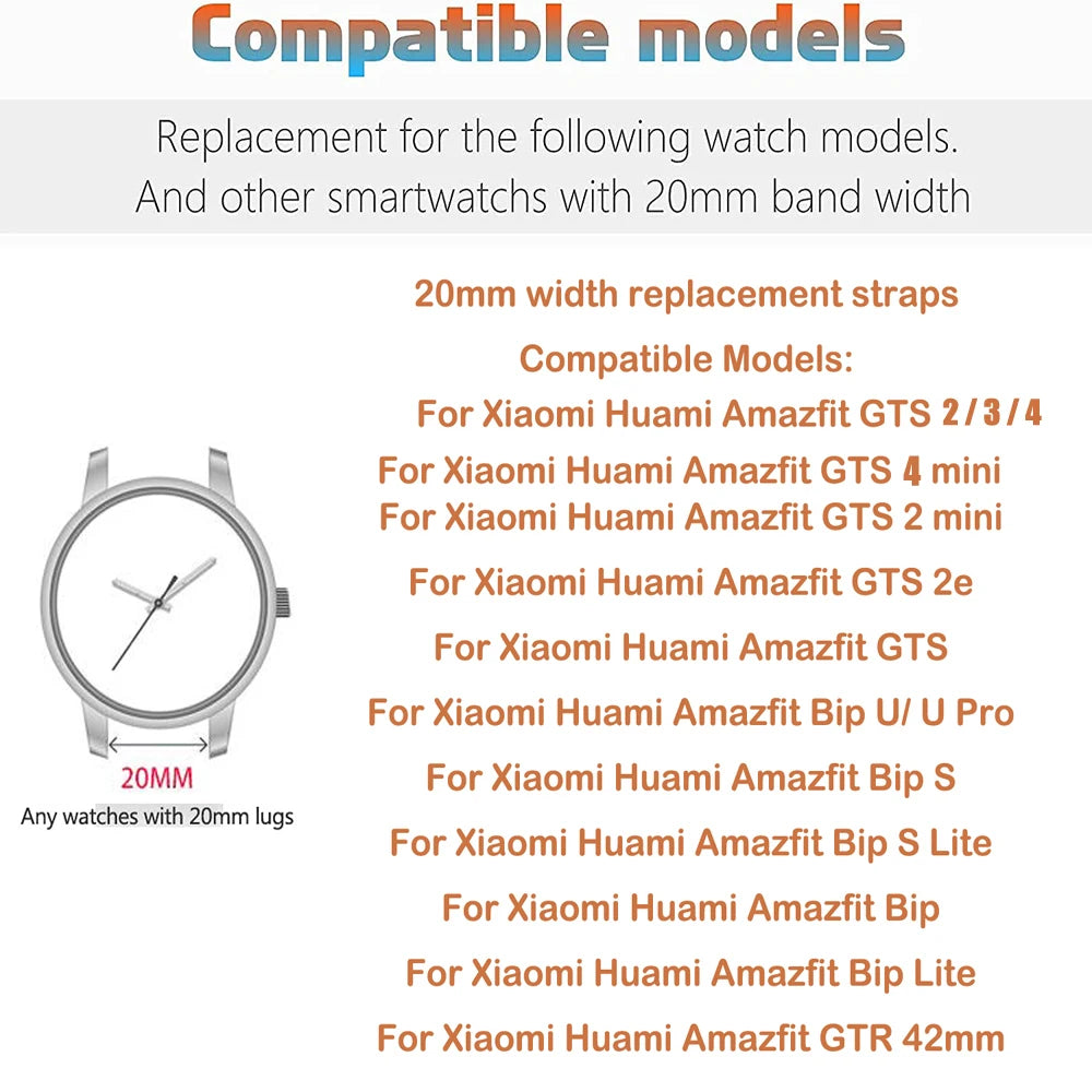Replacement Strap For Amazfit GTS 4/2 Mini Strap Silicone Strap For Amazfit GTS 3/4 Strap For GTS GTS 2 Strap Bracelet Watchband