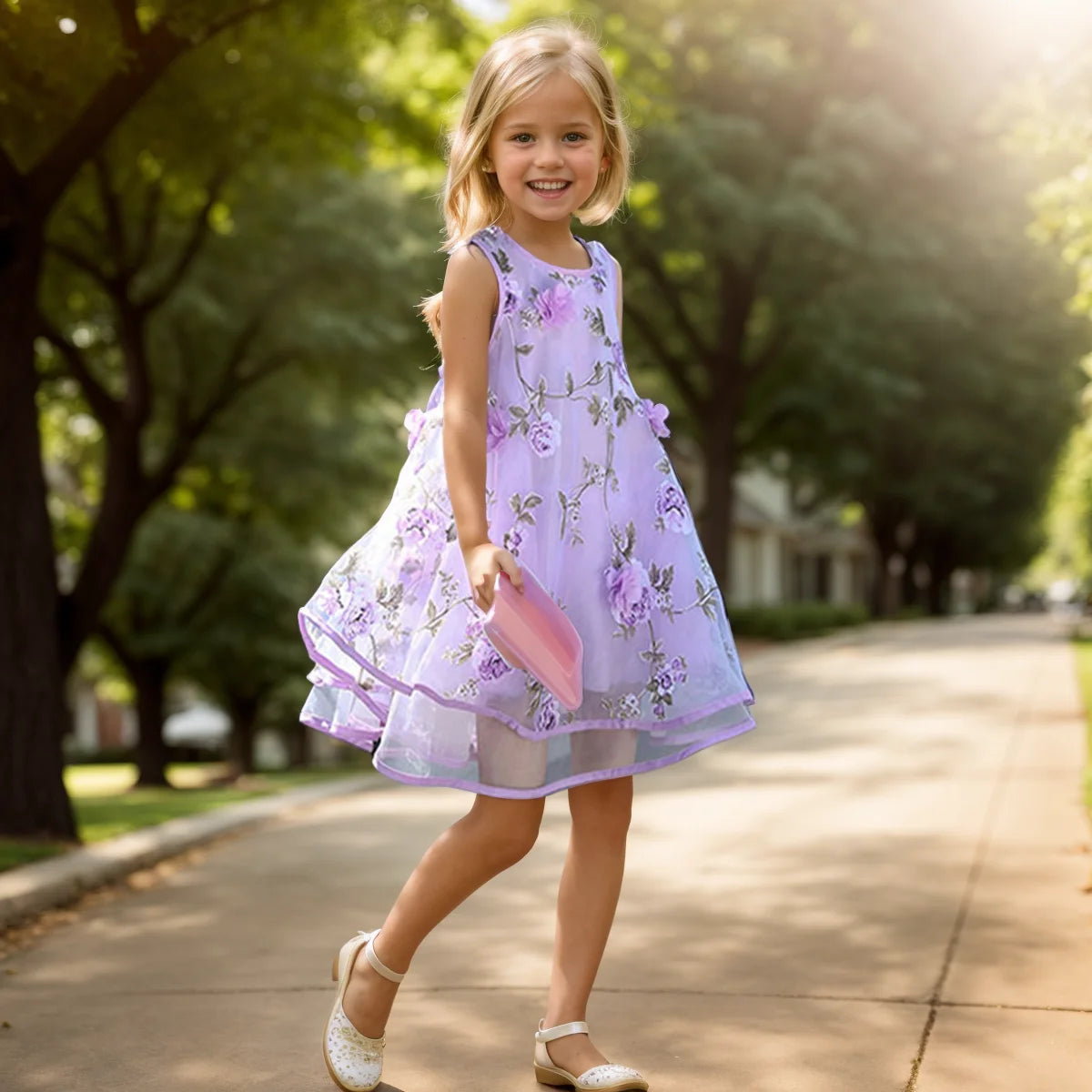 Bohemian Summer Girls Flower Dress Kids Girl Beach Dresses Chiffon Kids Dresses Floral Teenager Girls Clothes 6 8 10 12 14 Year