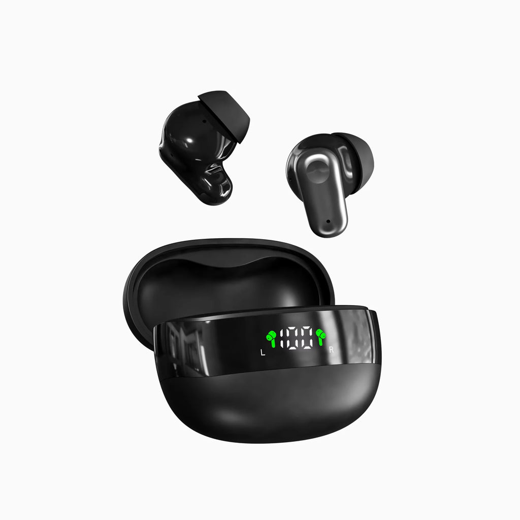 MINI550-Wireless Headphones, High-Fidelity Stereo Headphones, with Noise Cancellation Feature and LED Display, Mini Headphones