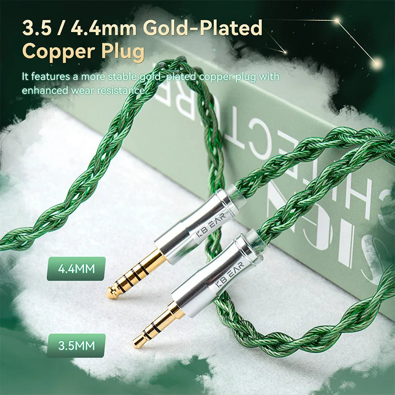 KBEAR Aegis Wire MH04 4 Cores High-purity Silver-plated OFC HiFi Headphone Upgrade Cable
