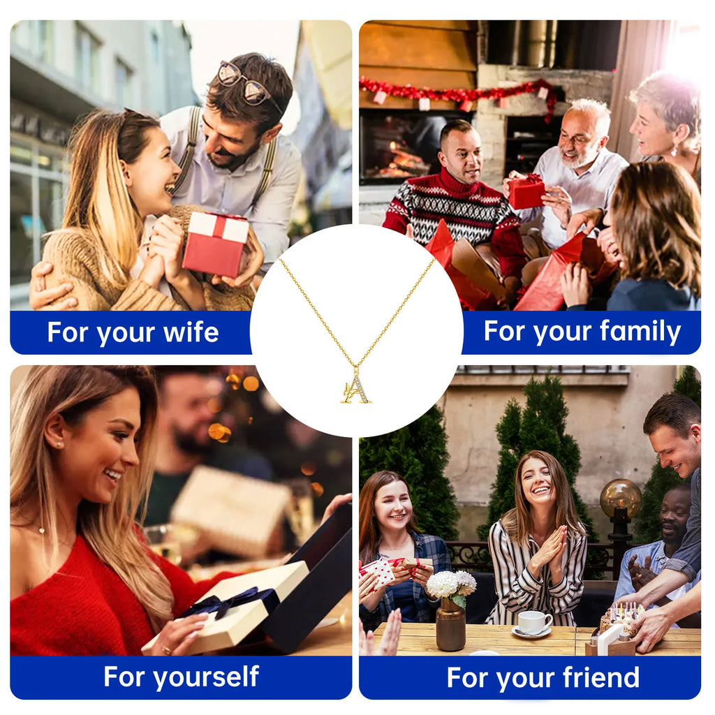 Original 925 Sterling Silver 18K Gold Zircon Butterfly A-Z 26 Letter Y-shaped Chain Necklace For Women Commemorate Jewelry Gift