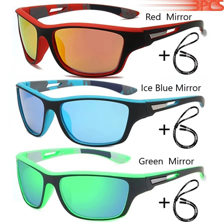 Fashion Sports Sunglasses With Chain Men Women Brand Designer Retro Sun Glasses Cycling Climbing Fishing Eyewear