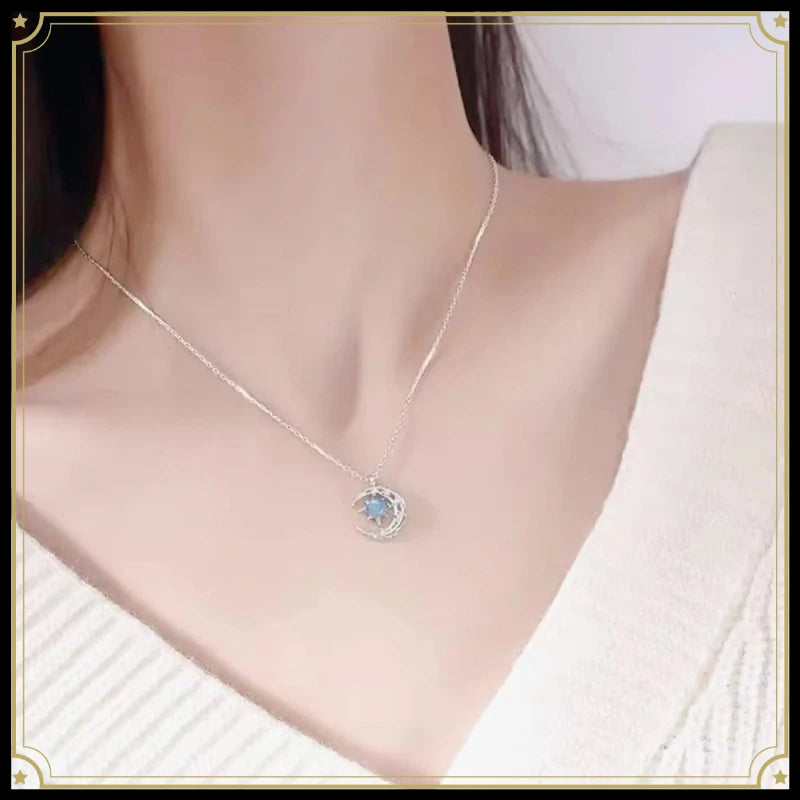 Star Moon Pendant Necklaces for Women Simple Clavicle Chain Fashion Jewelry Accessories
