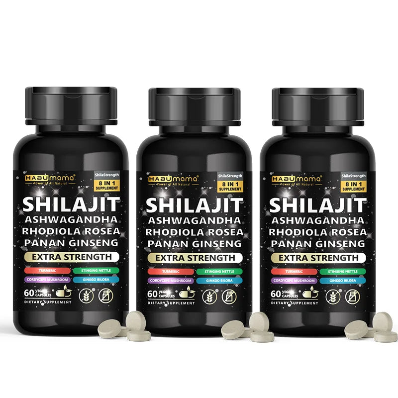 Natural Powerful Male Supplement with Shilajit, Ashwagandha & Ginseng Extract